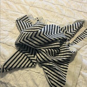 Chic Striped Black and White Scarf